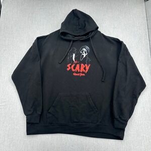 Ghostface Hoodie Mens 3XL Black Scary Slasher Horror Graphic Bioworld Pullover